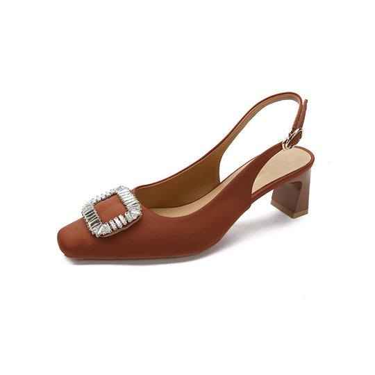 Damen Slingback-Pumps mit glitzerndem Schmuckdetail R&B
