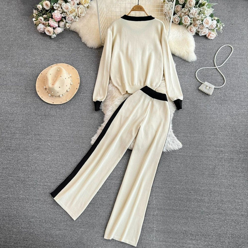 Damen elegantes und komfortables Freizeit-Set mit floralem Design R&B