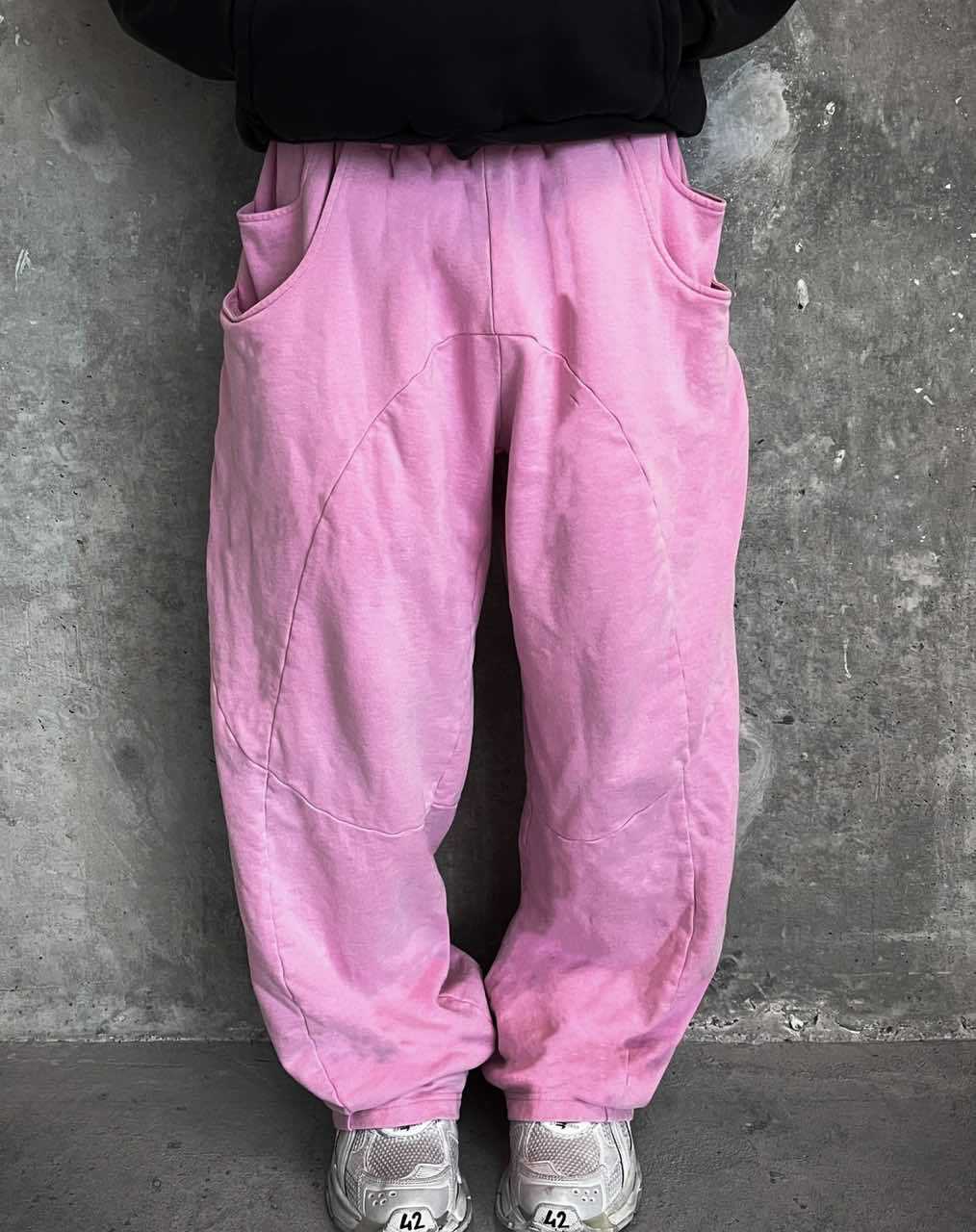 Herren nan Oversize-Freizeitjogger mit geschwungenen Nahtdetails, Kordelzugbund und elastischen Beinabschlüssen R&B