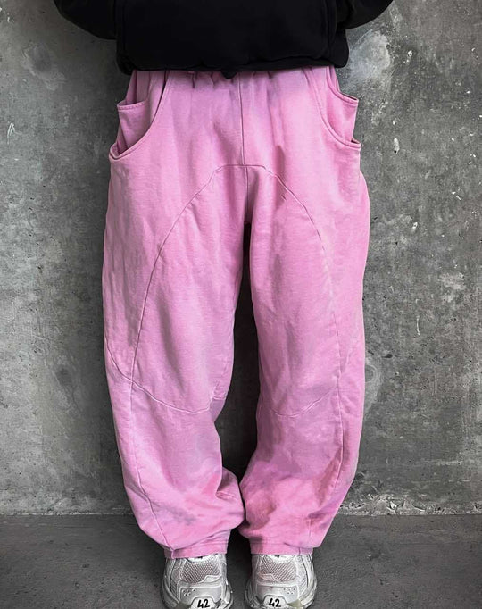 Herren nan Oversize-Freizeitjogger mit geschwungenen Nahtdetails, Kordelzugbund und elastischen Beinabschlüssen R&B