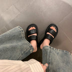 Damen Komfort-Sandalen mit leichtem Plateau und verstellbaren Riemen R&B