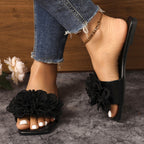 Damen Sandalen mit aufwendigen Blumenverzierungen R&B