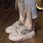 Damen Chunky Sneakers mit luftiger Mesh-Oberfläche und strapazierfähiger Sohle