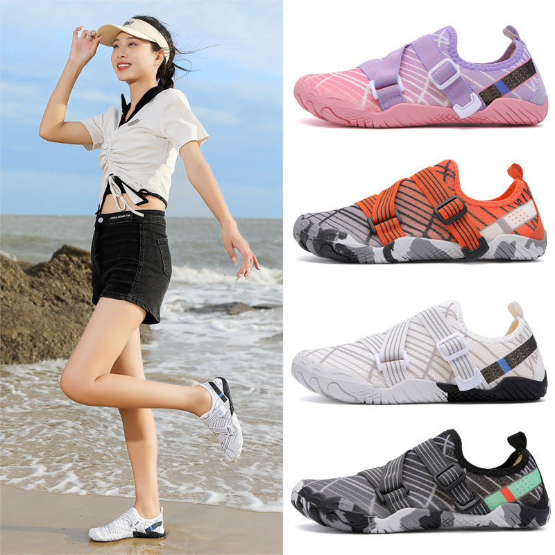 Damen Multifunktionale Aqua-Schuhe mit elastischen Tragegurten und rutschfesten Sohlen