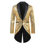Herren eleganter Paillettenblazer mit luxuriösen Details R&B