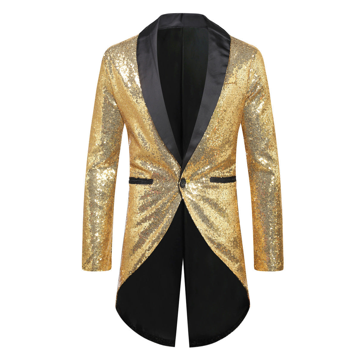 Herren eleganter Paillettenblazer mit luxuriösen Details R&B
