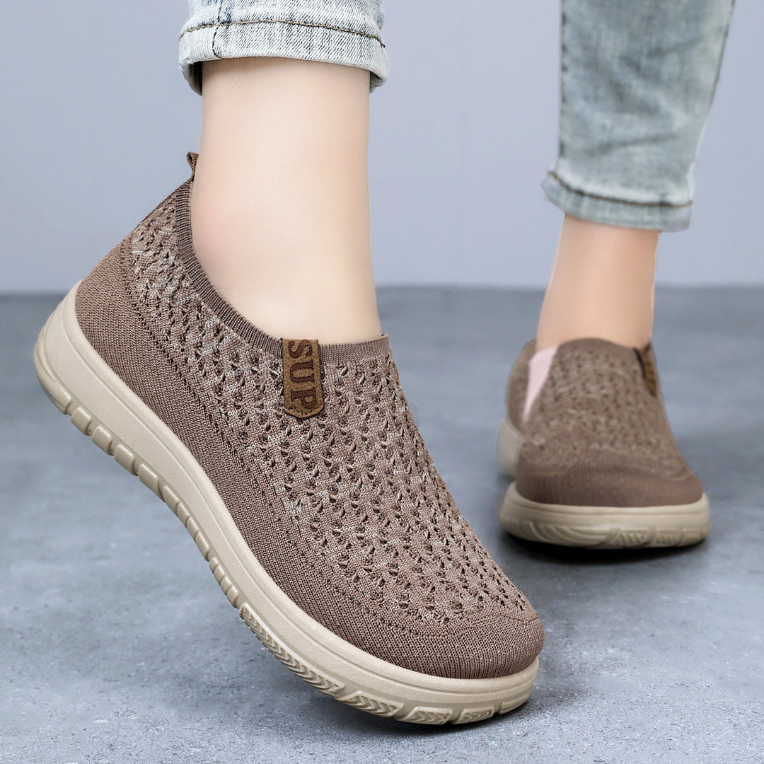 Damen Bequeme Slip-On Sneakers mit luftdurchlässigem Obermaterial R&B