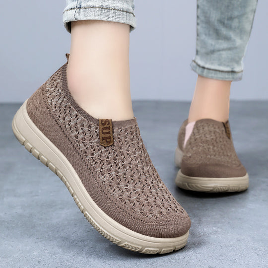 Damen Bequeme Slip-On Sneakers mit luftdurchlässigem Obermaterial R&B