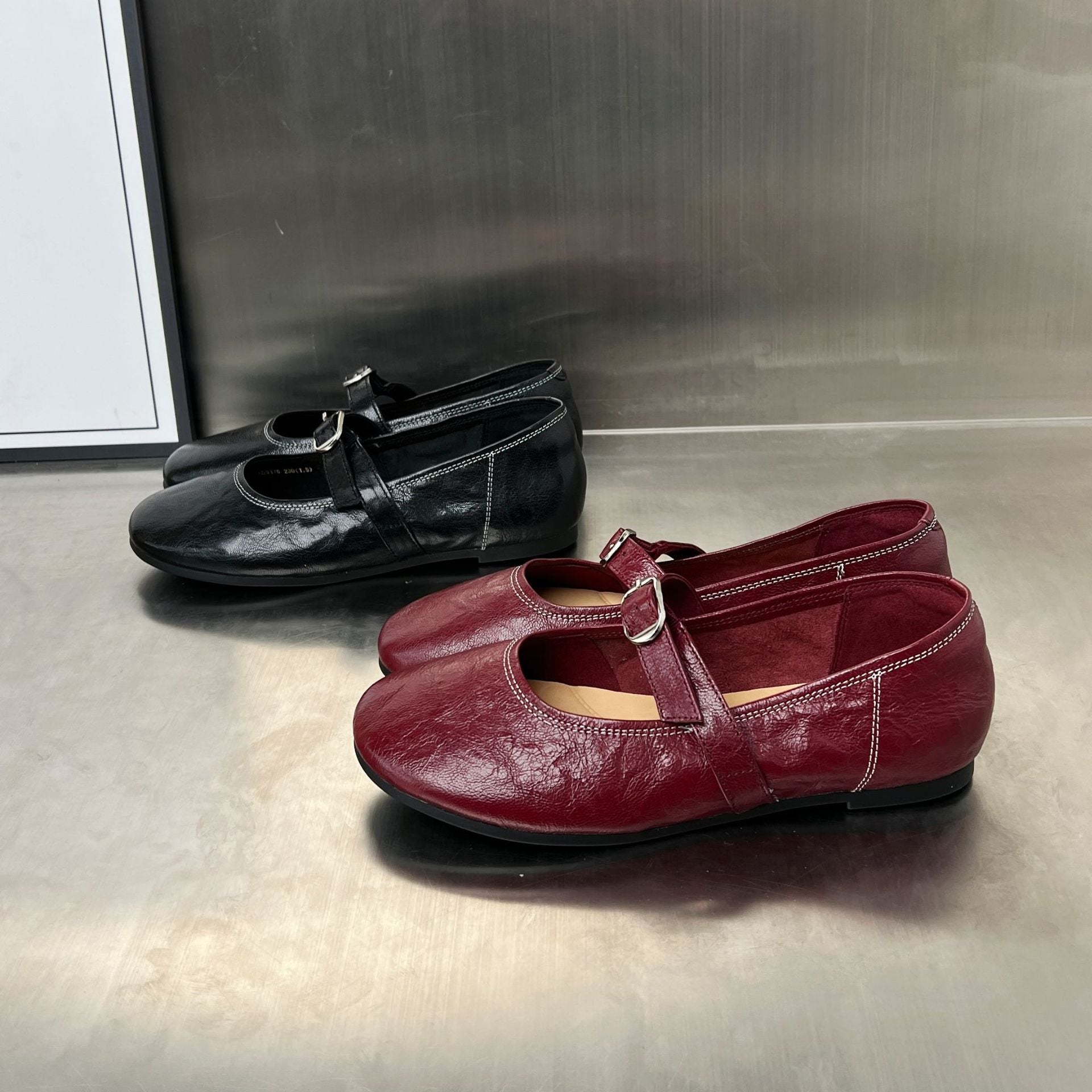 Damen elegante Slipper mit modischem Schnallenverschluss R&B