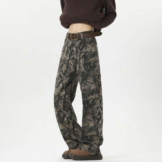 Damen Weitgeschnittene Cargohose mit geschmackvollem Camouflage-Muster R&B