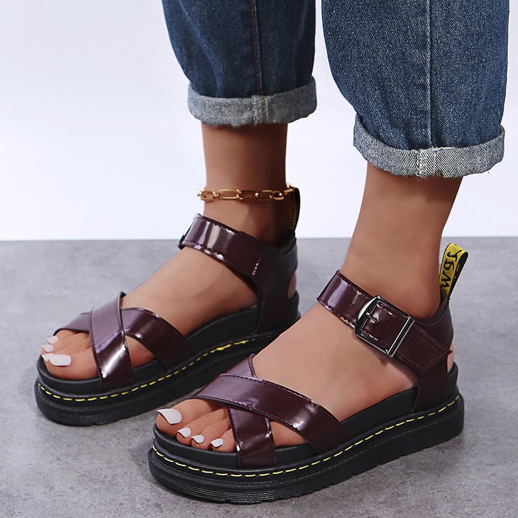 Damen Riemensandalen mit ergonomischem Fußbett und verstellbarem Schnallenverschluss R&B
