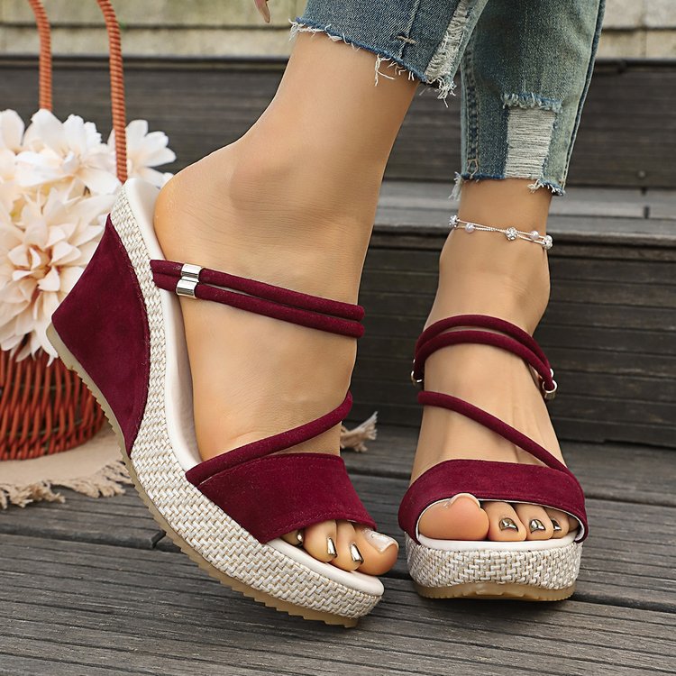 Damen Wedge-Sandaletten mit modischem Riemendesign und komfortabler Fußbettung R&B