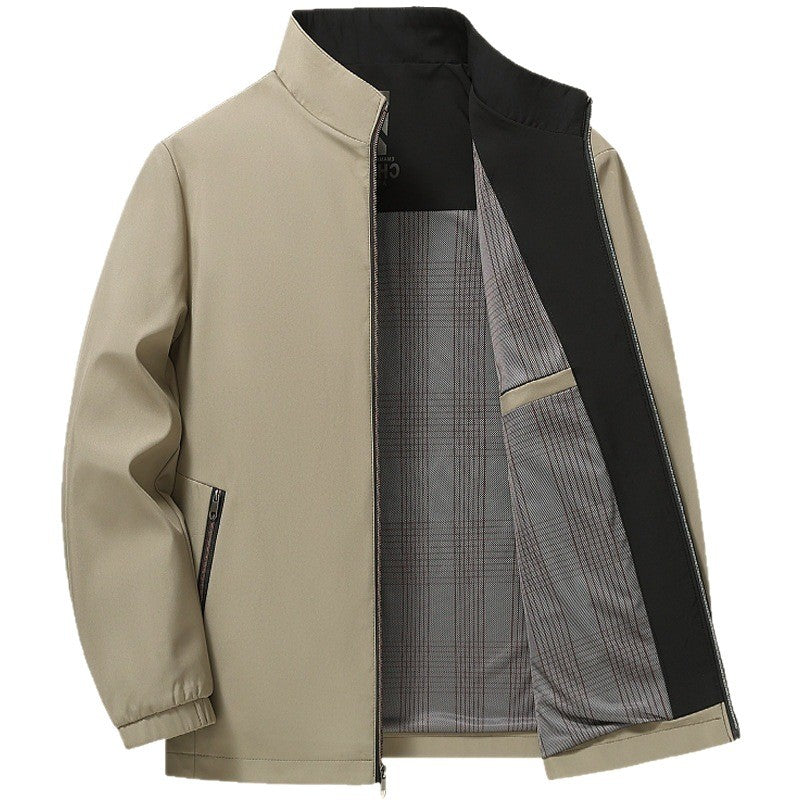 Herren elegante Freizeitjacke mit Stehkragen R&B