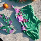 Damen Zweiteiler Badeanzug mit floralem Design R&B