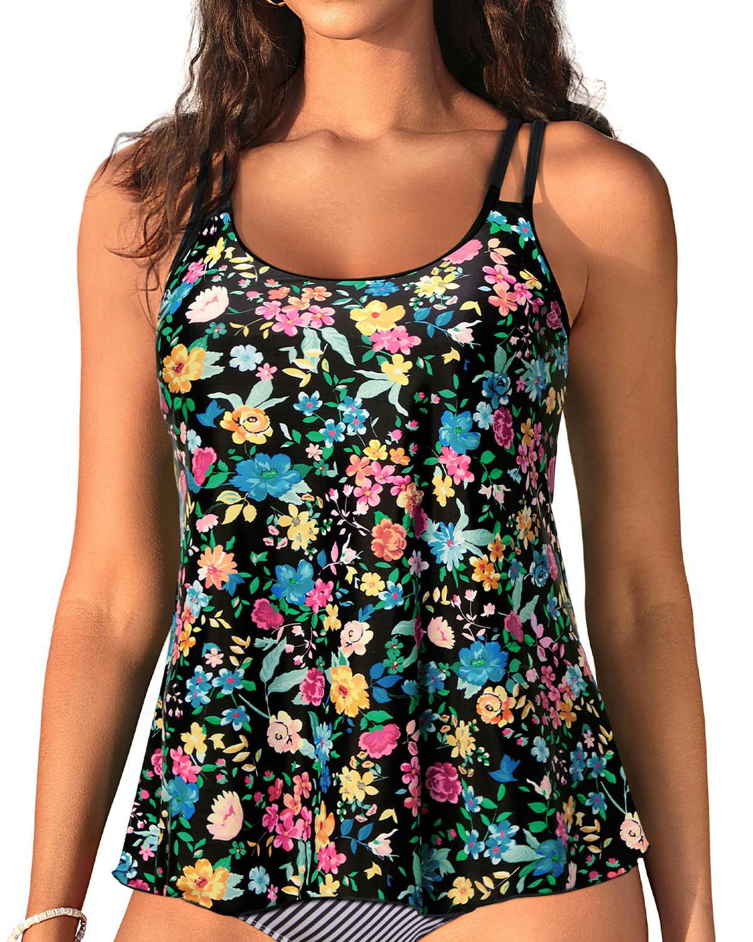 Damen Sportliches Tanktop mit verstellbaren Trägern R&B