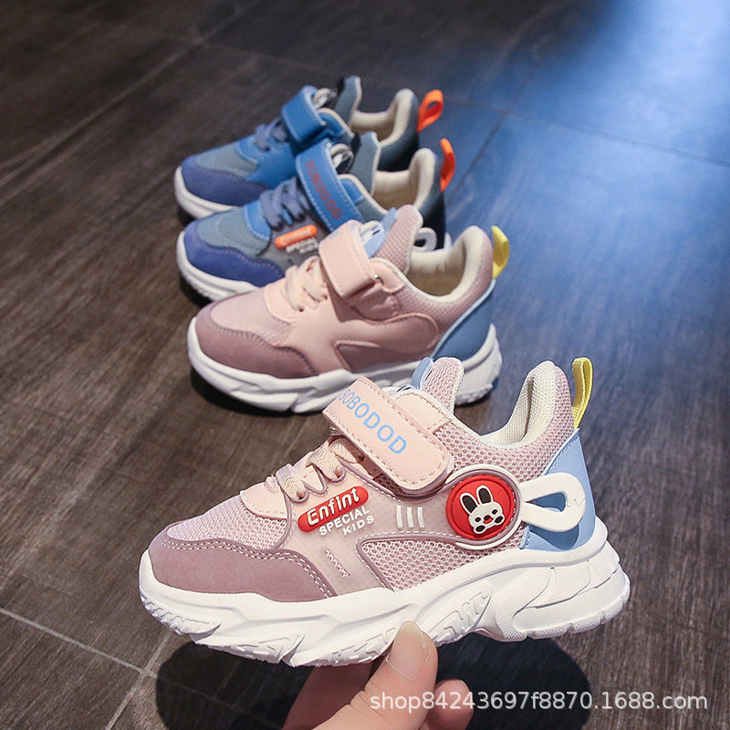 Damen Sportliche Kindersneaker mit praktischen Klettverschlüssen und niedlichen Applikationen R&B