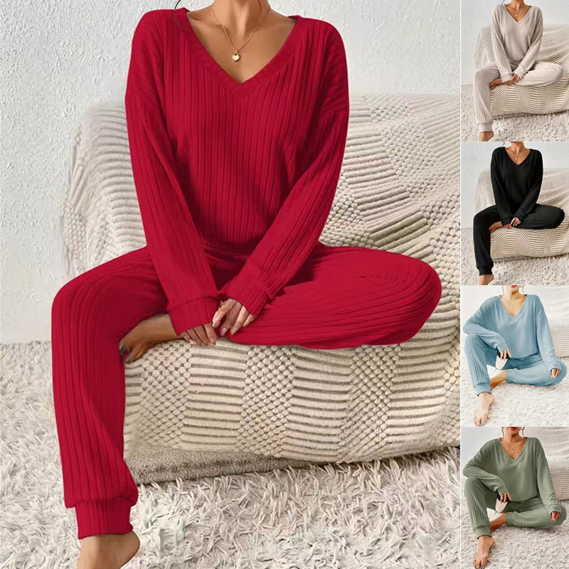 Damen Loungewear Set aus Rippstrick R&B