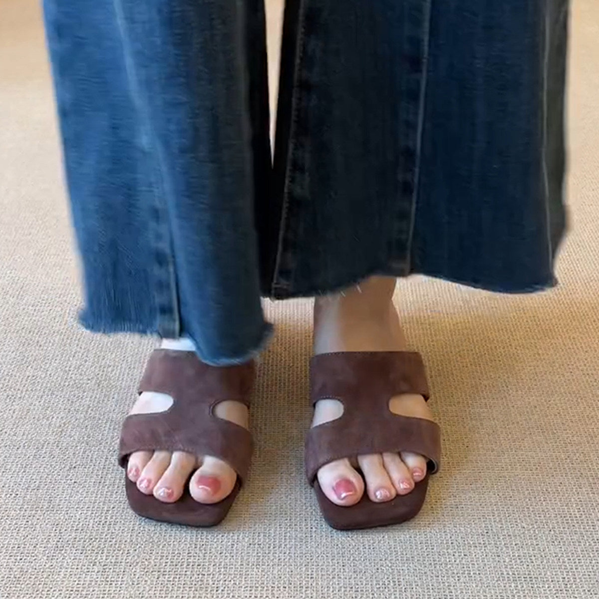 Damen Modische Mules mit Komfortsohle