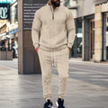 Herren Sportlicher Strickanzug mit Stehkragen und Reißverschluss R&B