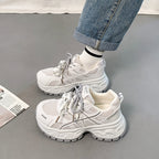 Damen Sportliche Chunky Sneakers mit atmungsaktivem Mesh-Obermaterial und rutschfestem Profil R&B