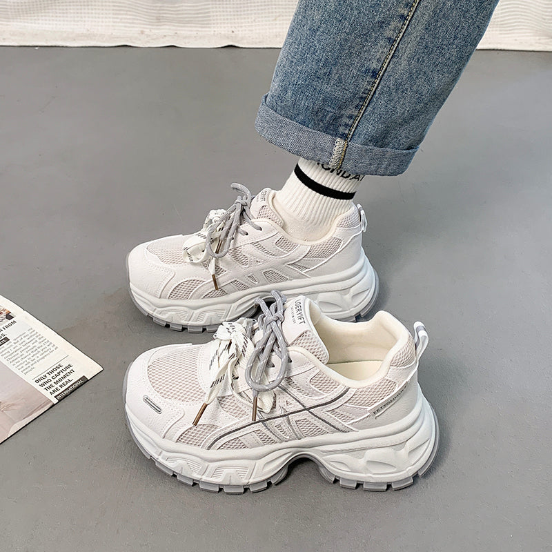 Damen Sportliche Chunky Sneakers mit atmungsaktivem Mesh-Obermaterial und rutschfestem Profil R&B