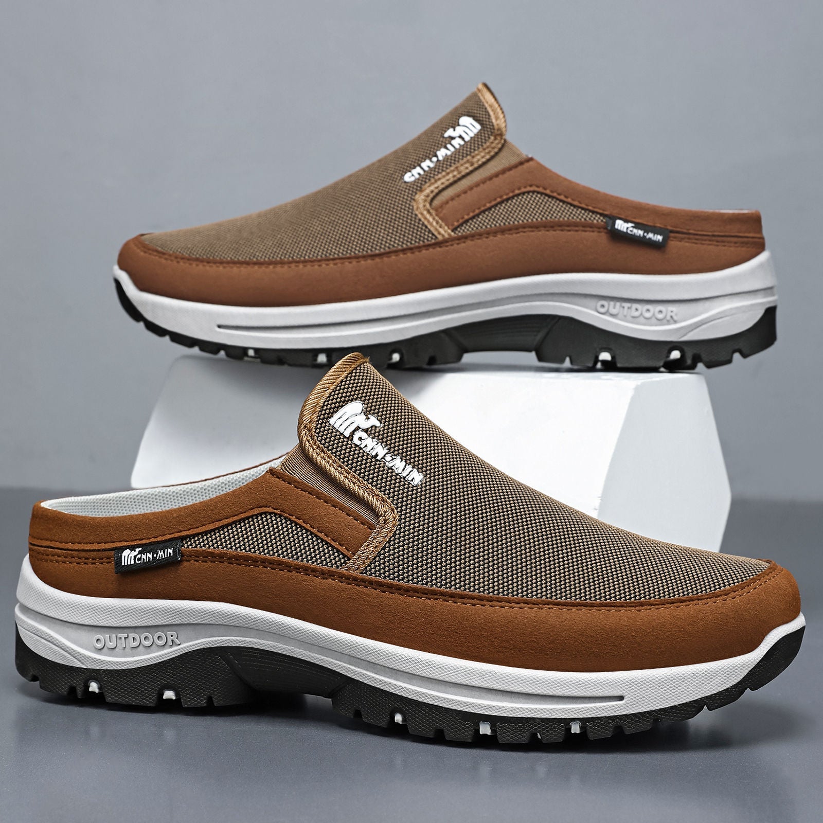 Herren nan atmungsaktiver Outdoor Clog-Slipper mit Memory-Fußbett R&B