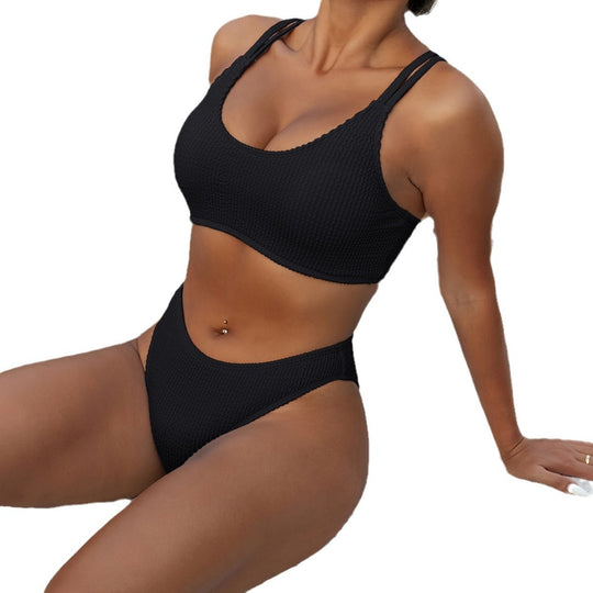 Damen Sportliches Bikini-Set mit praktischem High-Waist Design R&B