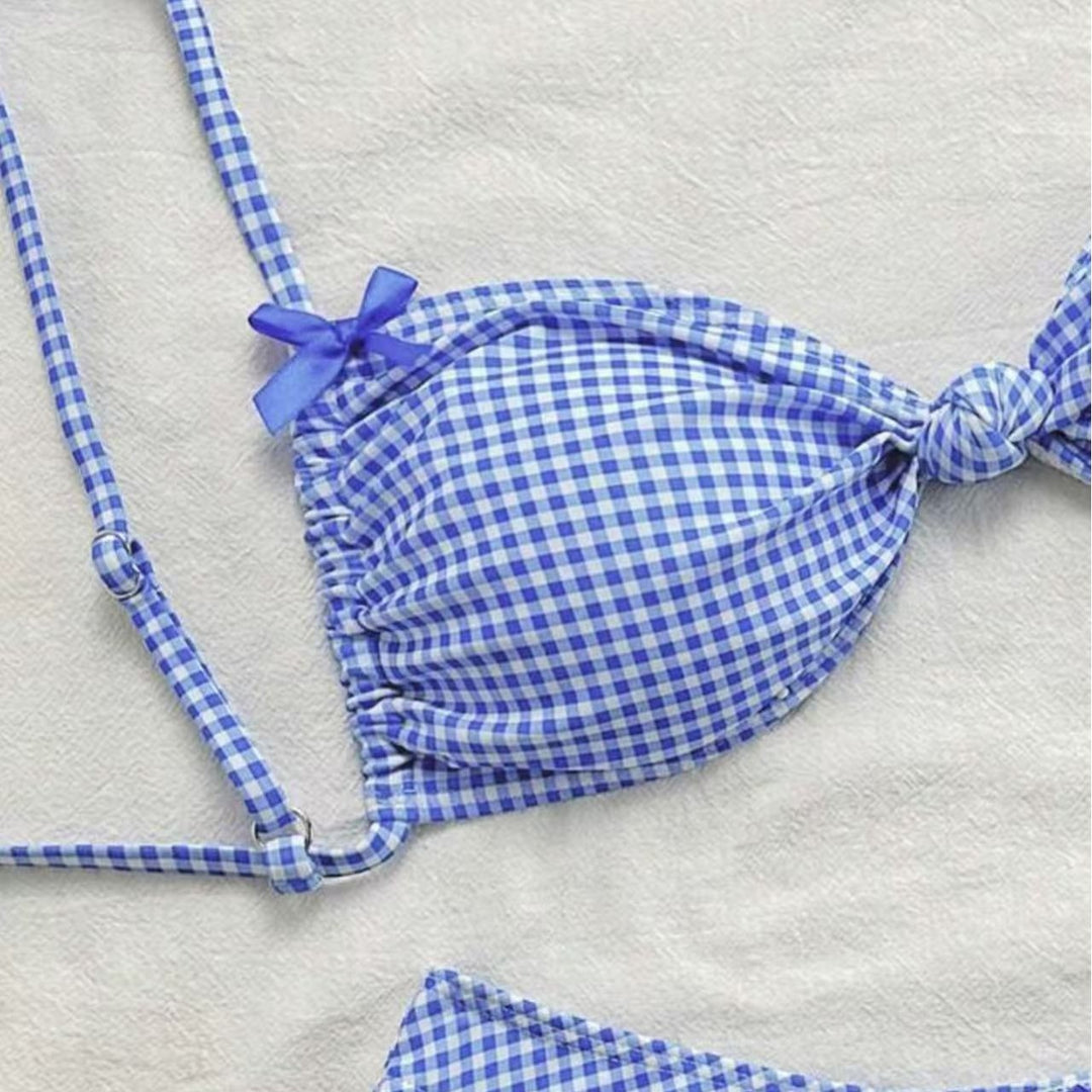 Damen Bikini-Set mit Rüschendetails und verstellbaren Trägern R&B