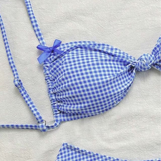Damen Bikini-Set mit Rüschendetails und verstellbaren Trägern R&B