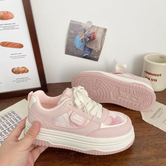 Damen Trendige Plateau-Sneaker mit komfortabler Dämpfung und modischer Silhouette R&B