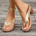 Damen Elegante hochhackige Zehentrenner-Sandalen