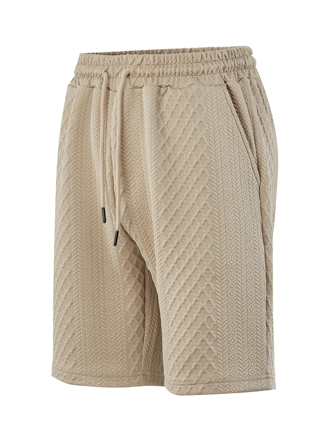 Herren nan strukturierte Lounge-Shorts mit Elastikbund Tunnelzug und seitlichen Eingrifftaschen R&B