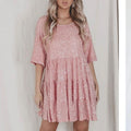 Damen funkelndes.Blusenkleid mit lockerer Passform R&B
