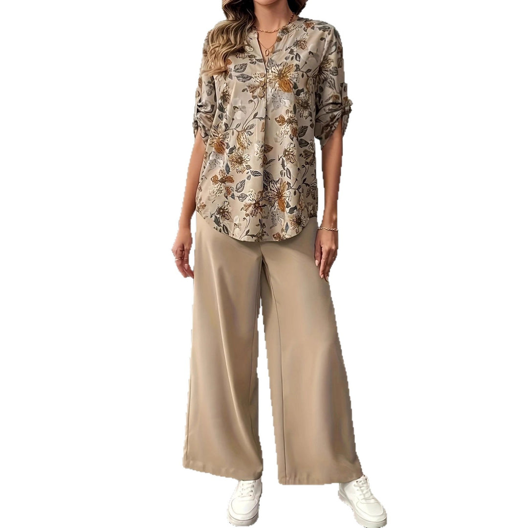 Damen lässige und elegante Blusen mit floralem Muster R&B