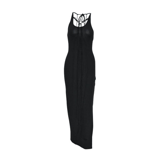 Damen elegantes Maxikleid mit verstellbaren Trägern und raffiniertem Ausschnitt R&B