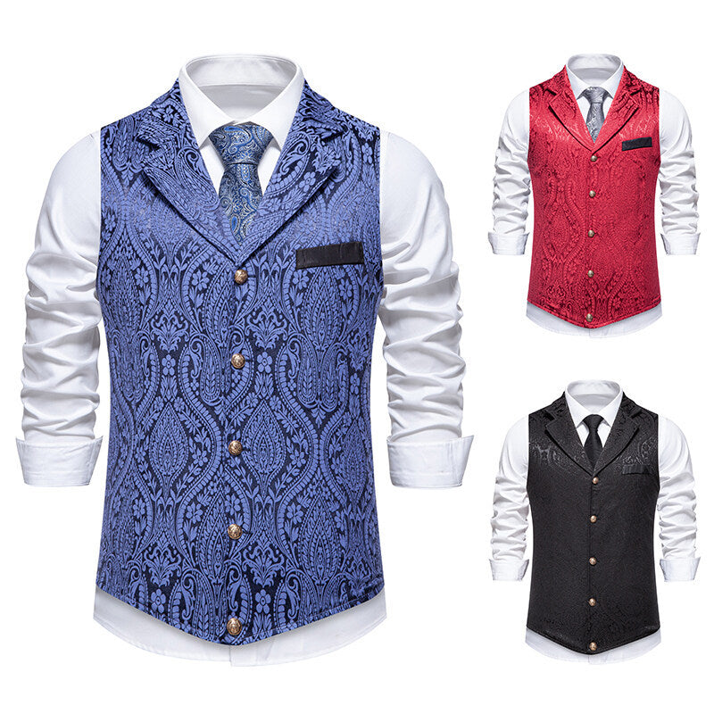 Herren elegante Weste mit kunstvollem Muster