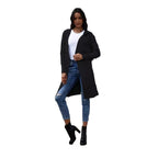 Damen Strickjacke mit Kapuze und stilvollem Zopfdesign R&B