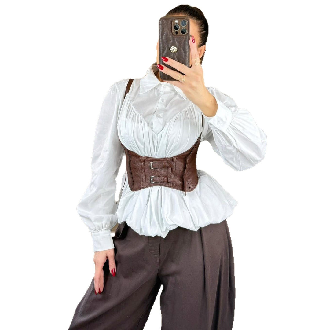Damen Korselett-Corsettop mit dekorativen Schnallen R&B