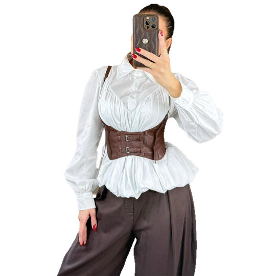 Damen Korselett-Corsettop mit dekorativen Schnallen R&B