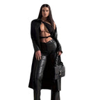 Damen figurbetontes Cut-Out Oberteil mit asymmetrischem Design R&B