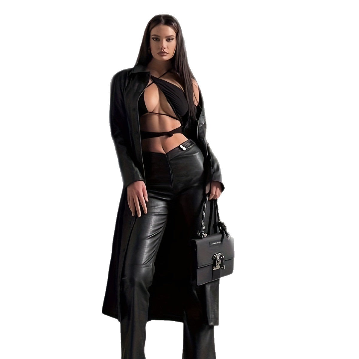 Damen figurbetontes Cut-Out Oberteil mit asymmetrischem Design R&B