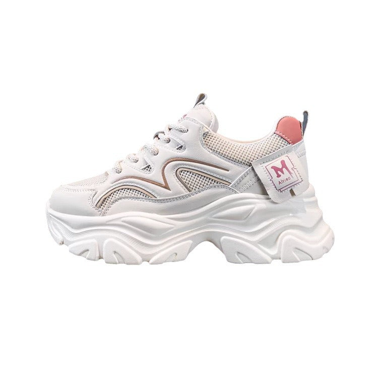 Damen Chunky Sneakers mit atmungsaktiver Mesh-Oberfläche und sportlicher Dämpfung R&B