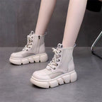 Damen Sportliche High-Top Sneakers mit Luftdurchlässigem Mesh und Chunky Sohle
