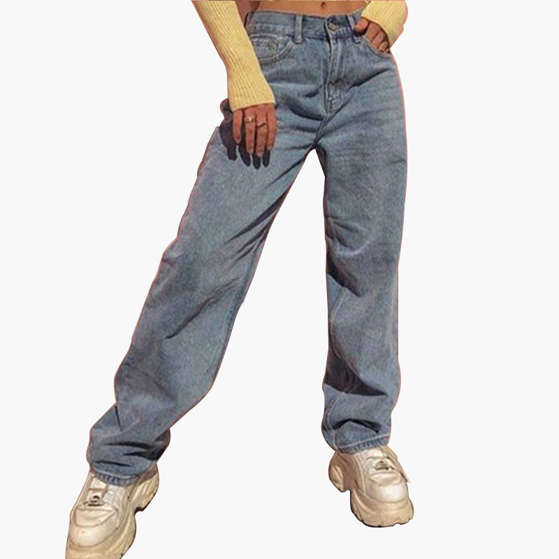 Damen Weitgeschnittene Jeanshose R&B