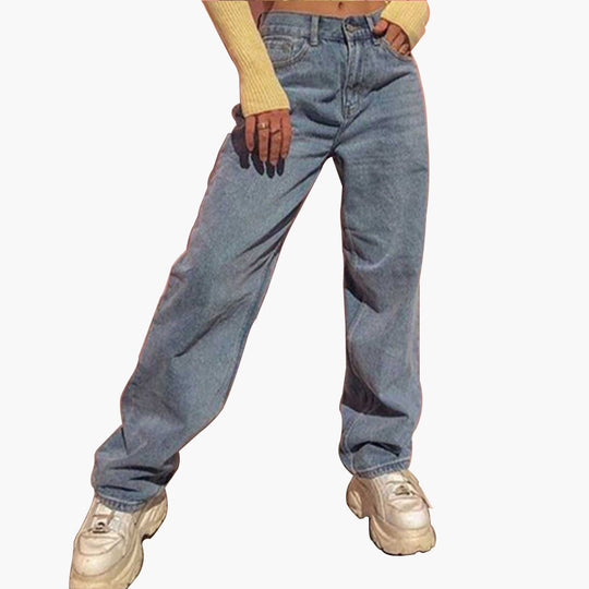 Damen Weitgeschnittene Jeanshose R&B