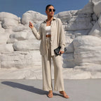 Damen elegantes und lässiges Loungewear-Set mit lockerer Passform R&B