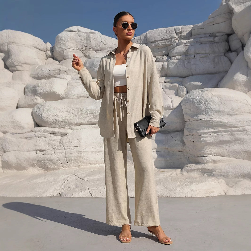 Damen elegantes und lässiges Loungewear-Set mit lockerer Passform R&B