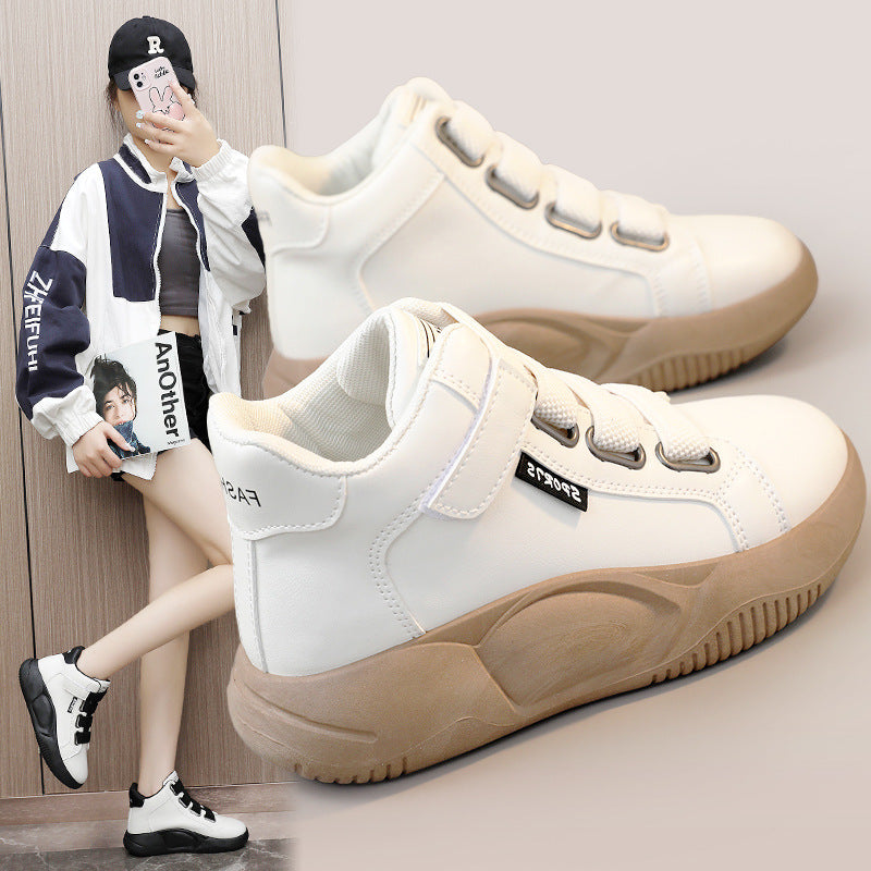 Damen Sportliche High-Top Sneakers mit elastischen Schnürsenkeln R&B