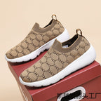 Damen Bequeme Strick-Sneaker mit elastischem Kragen R&B