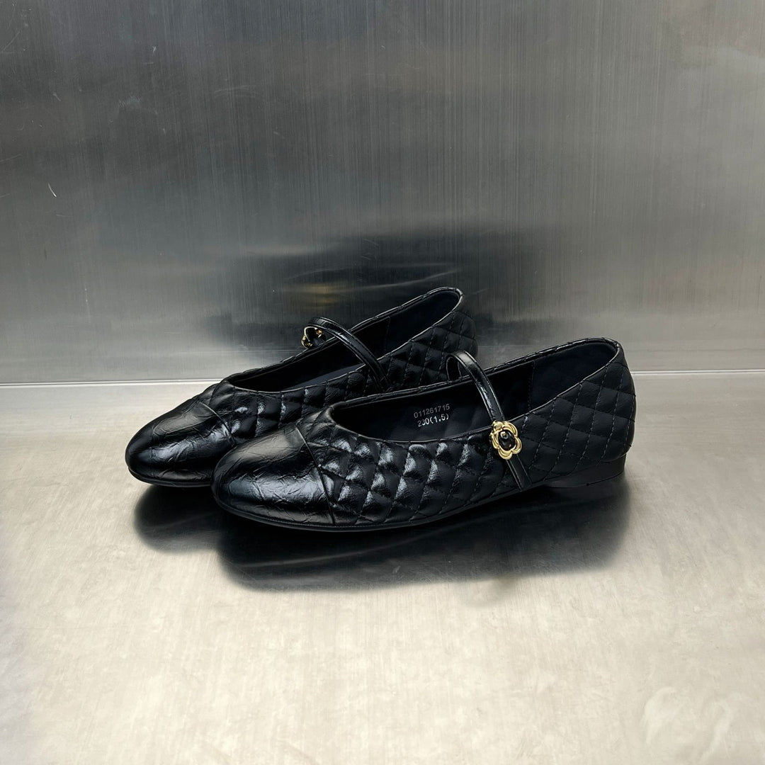 Damen Ballerinas mit eleganter Steppung und dekorativem Riemen R&B